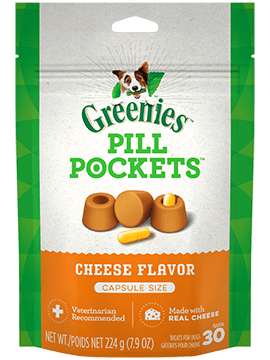 Greenies Pill Pockets Dog Capsule Cheese 30-ct, 7.9-oz bag